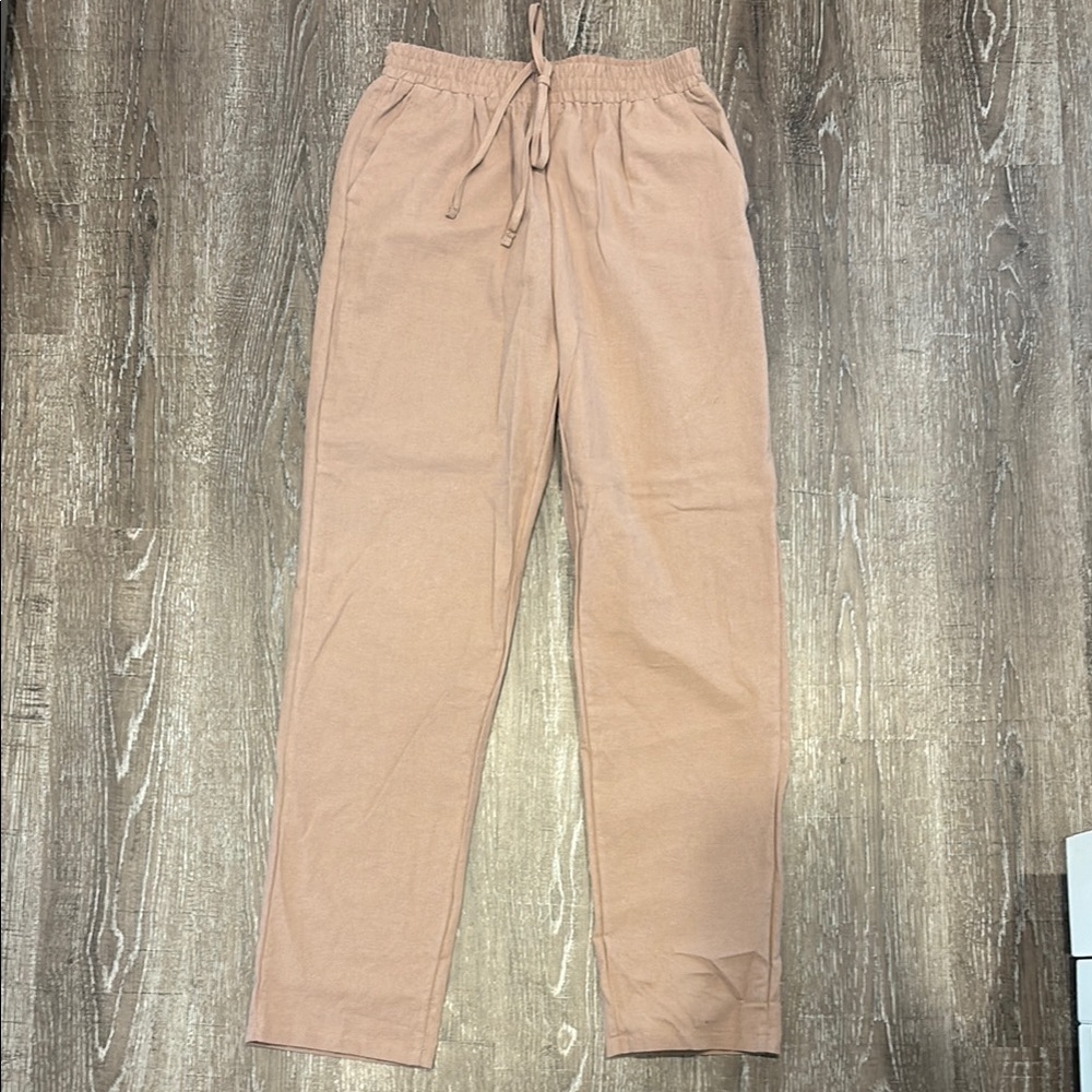 Casual Tan Drawstring Pants